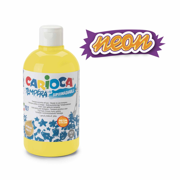 ΤΕΜΠΕΡΑ CARIOCA 500ml NEON ΚΙΤΡΙΝΟ -YELLOW NEON