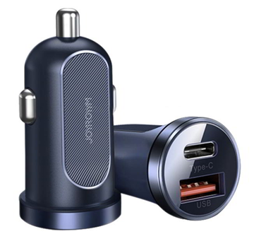 ΦΟΡΤΙΣΤΗΣ ΑΥΤΟΚΙΝΗΤΟΥ JOYROOM C-A08, USB + Type-C, 30W, μπλε