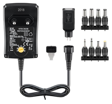 ΤΡΟΦΟΔΟΤΙΚΟ GOOBAY AC/DC ADAPTOR 1000mA 3-12V 9 tips