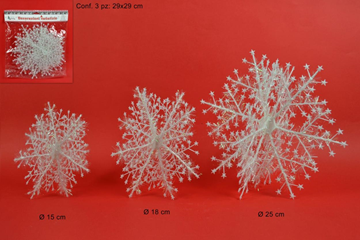 ΧΙΟΝΟΝΙΦΑΔΑ 3D ΛΕΥΚΗ ΜΕ GLITTER ΣΕΤ 3 ΤΕΜΑΧΙΩΝ CH-2021