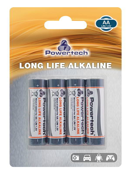 ΜΠΑΤΑΡΙΕΣ POWERTECH 4ΧΑΑ PT-943 1.5V LONG LIFE ALKALINE  LR06