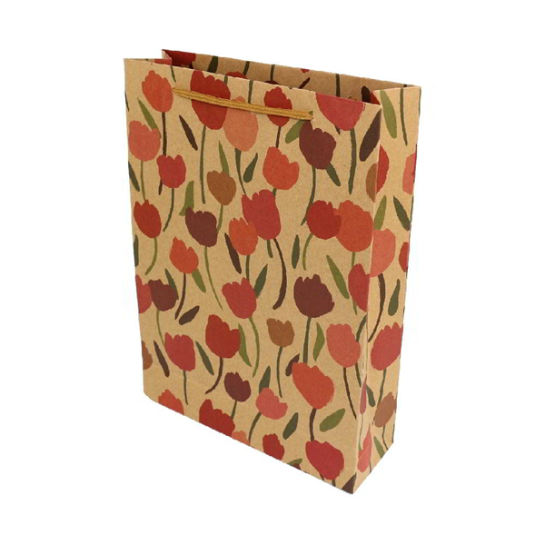 ΣΑΚΟΥΛΑ ΔΩΡΟΥ ΧΑΡΤΙΝΗ ΜΕ ΚΟΡΔΟΝΙ ΤΟΥΛΙΠΕΣ 33x24x8cm 11772