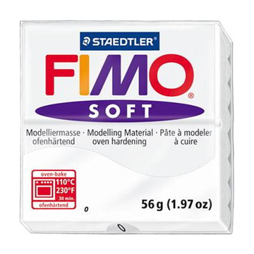 ΠΗΛΟΣ FIMO SOFT 8020 WHITE No0  57gr