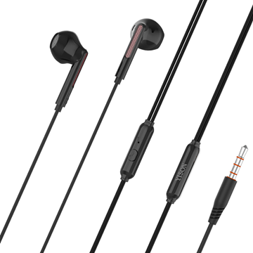 ΑΚΟΥΣΤΙΚΑ YISON earphones με μικρόφωνο X4, 3.5mm, 1.2m, Μαύρα
