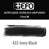 ΑΚΡΥΛΙΚΟ ΧΡΩΜΑ EFO 75ml BLACK ΜΑΥΡΟ σωληνάριο 388422