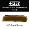 ΑΚΡΥΛΙΚΟ ΧΡΩΜΑ EFO 75ml BURNT UMBER ΚΑΦΕ UMBER σωληνάριο 388420