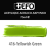 ΑΚΡΥΛΙΚΟ ΧΡΩΜΑ EFO 75ml  YELLOWISH GREEN ΛΑΧΑΝΙ σωληνάριο 388416
