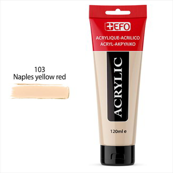 ΑΚΡΥΛΙΚΟ ΧΡΩΜΑ EFO 120ml NAPLES YELLOW RED  σωληνάριο 389103