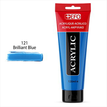 ΑΚΡΥΛΙΚΟ ΧΡΩΜΑ EFO 120ml  BRILLIANT BLUE σωληνάριο 389121