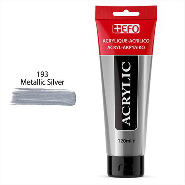 ΑΚΡΥΛΙΚΟ ΧΡΩΜΑ EFO 120ml  SILVER σωληνάριο 389193