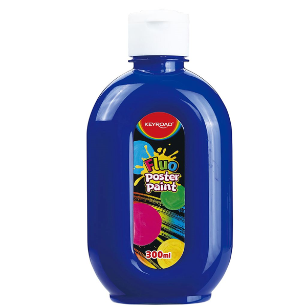 ΤΕΜΠΕΡΑ KEYROAD POSTER PAINT FLUO NEON 300ml ΜΠΛΕ KR-972109