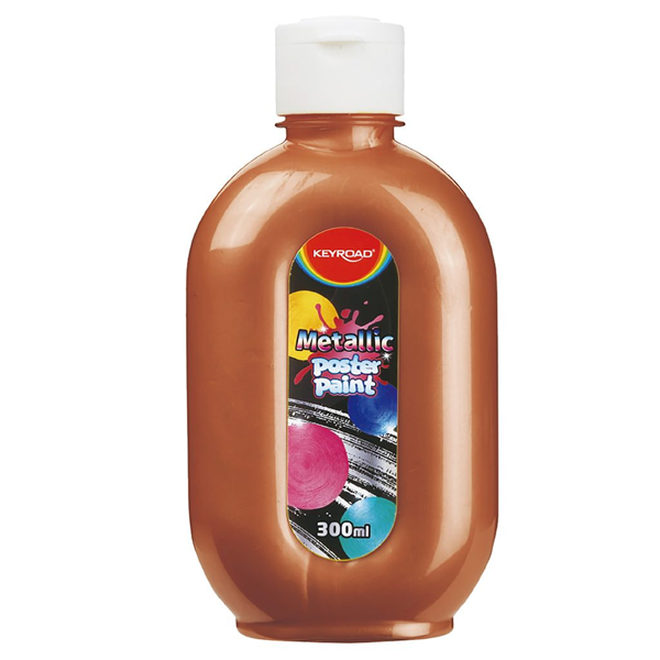 ΤΕΜΠΕΡΑ KEYROAD POSTER PAINT METALLIC 300ml ΧΑΛΚΟΣ KR-972113