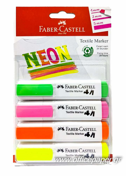 ΜΑΡΚΑΔΟΡΟΙ ΥΦΑΣΜΑΤΩΝ FABER CASTEL 5 ΧΡΩΜΑΤΑ ΒΑΒΥ PASTEL 159530