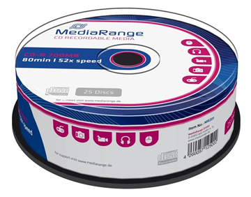 CD-R MediaRange Χ52 700ΜΒ 25ΑΔΑ CAKE25 MR201