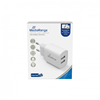 ΦΟΡΤΙΣΤΗΣ ΤΟΙΧΟΥ MEDIARANGE 12W 2X USB-A WHITE  (MRMA114)