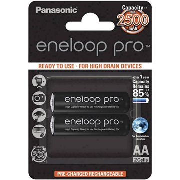 ΜΠΑΤΑΡΙΕΣ PANASONIC ENELOOP PRO LR06 2XAA 2500mAh BATTERIES BK-3HCDE-2BE