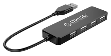 HUB USB 2.0 ORICO Hub FL01, 4x USB, μαύρο