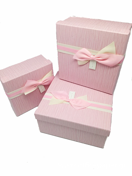 ΚΟΥΤΙ ΔΩΡΟΥ ΤΕΤΡΑΓΩΝΟ ΜΕ ΦΙΟΓΚΟ ΧΑΡΤΟΝΙ 19x19x9 cm ΣΕΤ 3 ΤΕΜ 600129 ΡΟΖ