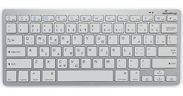 ΠΛΗΚΤΡΟΛΟΓΙΟ Mediarange Compact-sized Bluetooth 5.0 Keyboard 78 Ultraflat Keys Silver (mros132-gr)