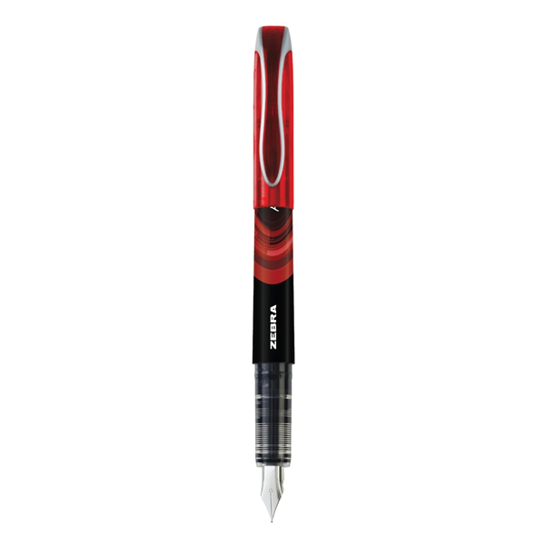 ΠΕΝΑ ZEBRA FOUNTAIN PEN 0.6mm KOKKINO ME KOKKINO ΜΕΛΑΝΗ
