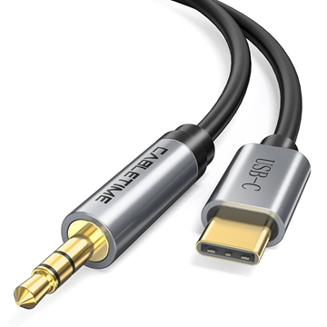 ΚΑΛΩΔΙΟ CABLETIME AUX USB Type-C σε 3.5mm C160, 1m, μαύρο