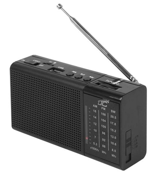 ΡΑΔΙΟΦΩΝΟ LTC φορητό ραδιόφωνο & ηχείο LXLTC2030 με φακό, USB/TF/AUX, μαύρο
