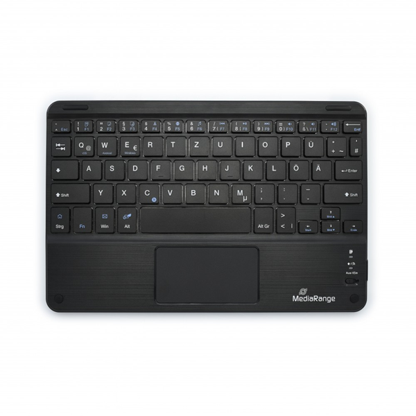 ΠΛΗΚΤΡΟΛΟΓΙΟ Mediarange Compact-sized Bluetooth Keyboard with 78 ultraflat keys and touchpad (Black) (MROS130-GR)