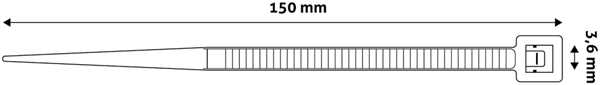 ΔΕΜΑΤΙΚΑ ΚΑΛΩΔΙΩΝ ENTAC 3,6Χ150mm ΛΕΥΚΑ