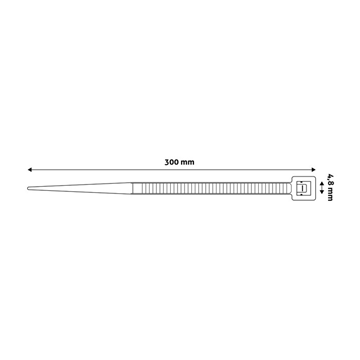 ΔΕΜΑΤΙΚΑ ΚΑΛΩΔΙΩΝ ENTAC 4,8X300mm ΛΕΥΚΑ