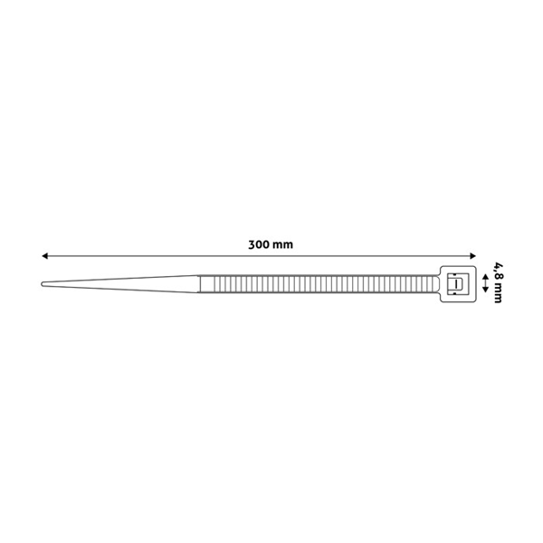 ΔΕΜΑΤΙΚΑ ΚΑΛΩΔΙΩΝ ENTAC 4,8X300mm ΛΕΥΚΑ