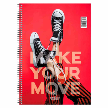 ΤΕΤΡΑΔΙΟ ΣΠΙΡΑΛ MONO SALKO MAKE YOUR MOVE A4 21X29EK. 90Φ ΘΕΜΑΤΑ 3 6518