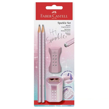 ΜΟΛΥΒΙ FABER CASTEL SPARKLE SET 2 ΜΟΛΥΒΙΑ ΓΟΜΑ ΚΑΙ ΞΥΣΤΡΑ 118282