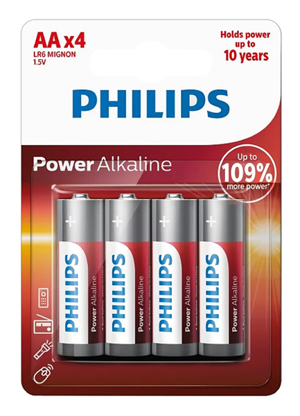 ΜΠΑΤΑΡΙΕΣ PHILIPS 4ΧΑΑΑ  1,5V POWER ALKALINE LR03