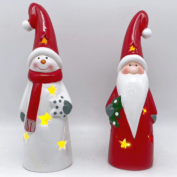 ΚΕΡΑΜΙΚΟ ΧΡΙΣΤΟΥΓΕΝΝΩΝ ΑΓΙΟΣ-ΧΙΟΝΑΘΡΩΠΟΣ ΜΕ LED 6x6x19.2cm 319880