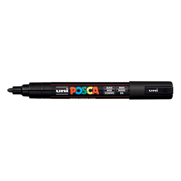 ΜΑΡΚΑΔΟΡΟΣ UNI POSCA PC-5Μ 1.8-2.5mm ΜΑΥΡΟΣ ΜΕΣΑΙΟΣ