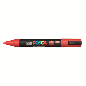 ΜΑΡΚΑΔΟΡΟΣ UNI POSCA PC-5Μ 1.8-2.5mm ΚΟΚΚΙΝΟ ΜΕΣΑΙΟΣ