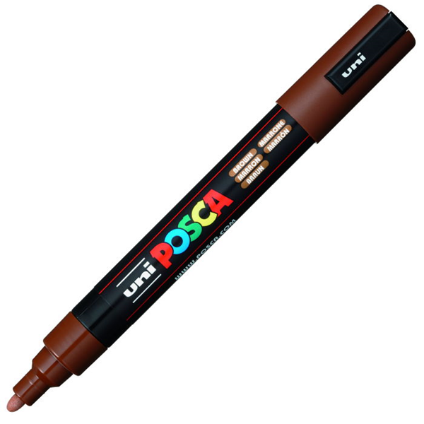 ΜΑΡΚΑΔΟΡΟΣ UNI POSCA PC-5Μ 1.8-2.5mm ΚΑΦΕ ΜΕΣΑΙΟΣ