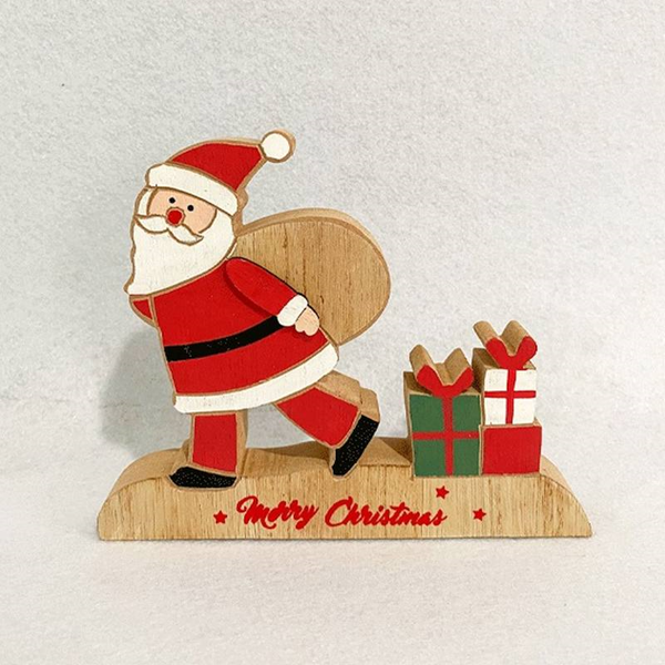 ΔΩΡΑ ΑΗ ΒΑΣΙΛΗΣ XMAS 2x13.5x17cm ΞΥΛΙΝΗ ΒΑΣΗ 433868