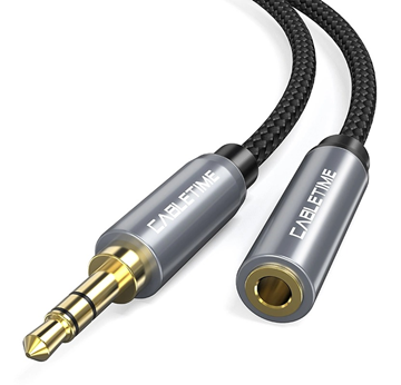 ΚΑΛΩΔΙΟ AUDIO ΠΡΟΕΚΤΑΣΗ CABLETIME καλώδιο AUX Stereo 3.5mm AV311, M-F, 1.8m, μαύρο