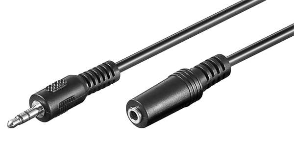 ΚΑΛΩΔΙΟ AUDIO ΠΡΟΕΚΤΑΣΗ GOOBAY καλωδίου ήχου 3.5mm 50431, 3-pin, 2m, μαύρο