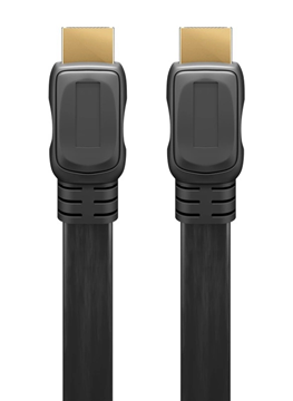 ΚΑΛΩΔΙΟ HDMI GOOBAY καλώδιο HDMI 2.0 με Ethernet 61279, flat, 18Gbit/s, 4K, 2m, μαύρο