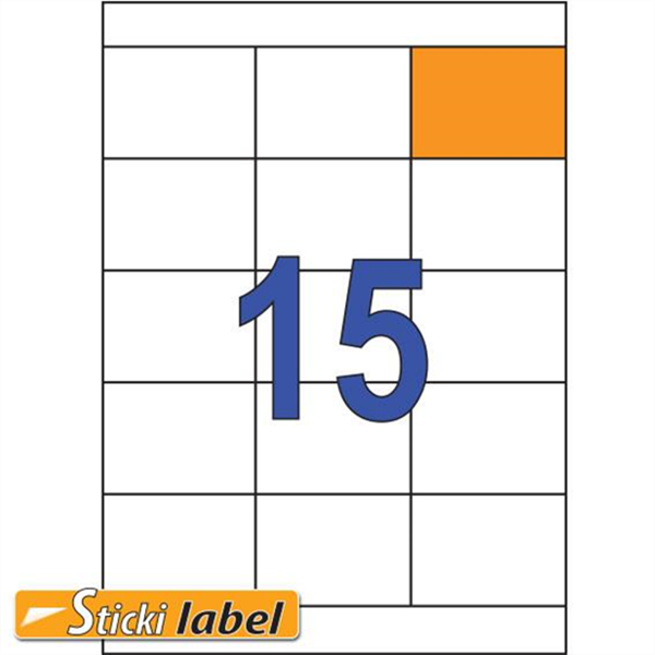 ΕΤΙΚΕΤΕΣ STICKY  70X50.8mm 15/Φ/Α4  Π100Φ LASER-INK-COPY