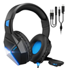 ΑΚΟΥΣΤΙΚΑ ΚΕΦΑΛΗΣ MPOW gaming headset BMBH414ADSD LED, multiplatform, 3.5mm, μαύρο-μπλε
