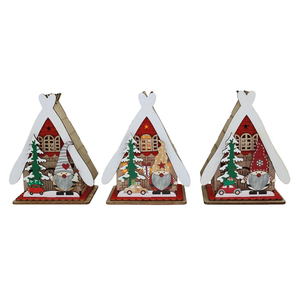 ΞΥΛΙΝΟ ΣΠΙΤΑΚΙ ΜΠΑΤΑΡΙΑΣ  6Χ10Χ12ΕΚ. ΜΕ ΦΩΣ 14257