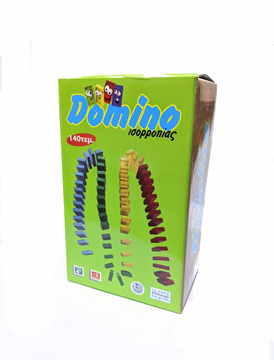 ΕΠΙΤΡΑΠΕΖΙΟ  DOMINO ΙΣΟΡΡΟΠΙΑΣ 140ΤΕΜ. 9x13x21cm ARGY TOYS 48ΕΤΩΝ