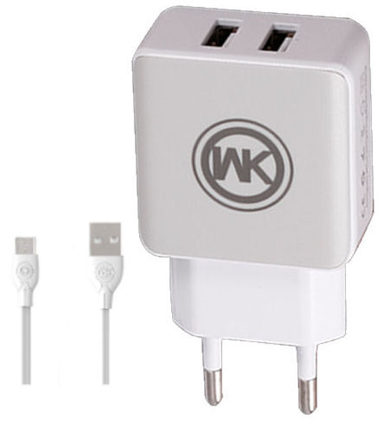 ΦΟΡΤΙΣΤΗΣ AYTOKINHTOΥ WK WP-U11 Combo+ Micro Cable 1m White