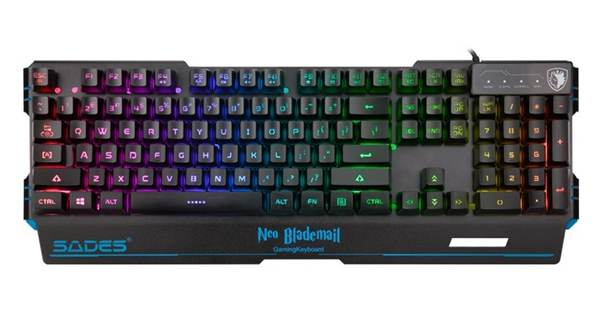 ΠΛΗΚΤΡΟΛΟΓΙΟ SADES GAMING SA-KB104S RGB BLADEMAIL GREEK USB