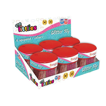 GLITTER ΣΚΟΝΗ 6ΧΡΩΜ ΠΑΛ 50gr THE LITTLIES