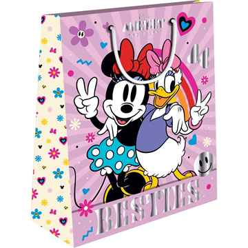 ΣΑΚΟΥΛΑ ΔΩΡΟΥ ΧΑΡΤΙΝΗ 26X12X32 MICKEY/MINNIE ΜΕ FOIL 2ΣΧ Ν