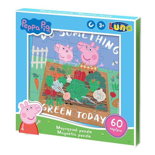 ΜΑΓΝΗΤΙΚΟ ΠΑΖΛ 18X18X1.3ΕΚ 60ΤΜΧ PEPPA PIG LUNA 000482667